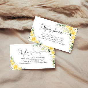Elegant Yellow Floral Display Shower Enclosure Card