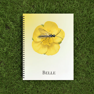 Elegant Yellow Floral Notebook