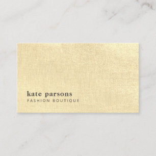 Elegant Yellow Glitter Linen Business Card