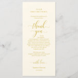 Elegant Yellow Gold, Place Setting Thank You Card<br><div class="desc">This is the Modern classy Yellow Gold, Dinner Place Setting Thank You Cards. Share the love and show your appreciation to your guests, when they sit down at their seat and read this personalised charming thank you place setting card. It's a wonderful way to kick off your special day celebration!...</div>