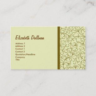 Elegant Yellow Golden Business Card