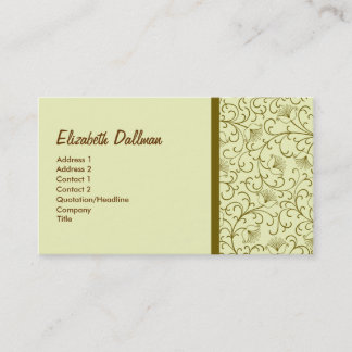 Elegant Yellow Golden Business Card