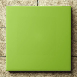 Elegant Yellow Green #9acd32 Modern Accent Ceramic Tile