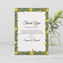 Elegant Yellow Green Wildflowers Floral