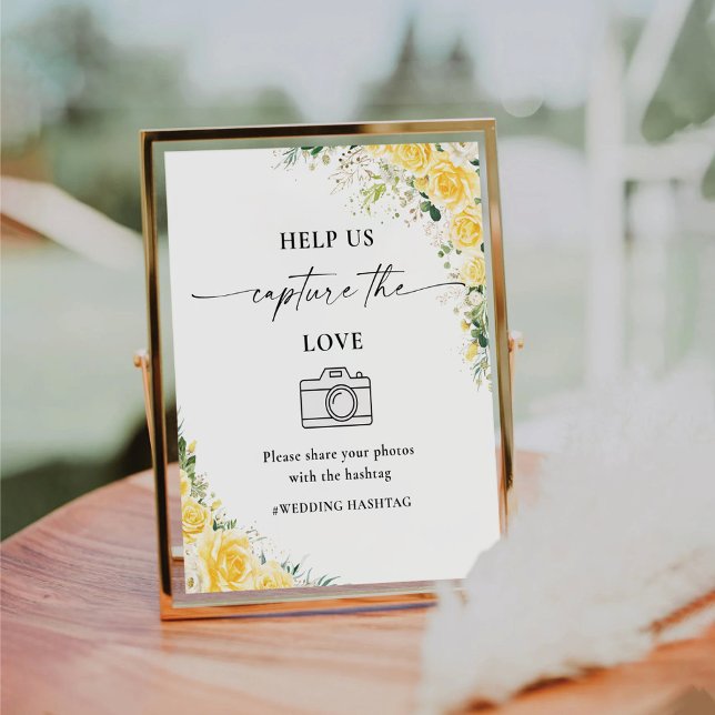 Elegant Yellow Help Us Capture The Love Sign (Creator Uploaded)