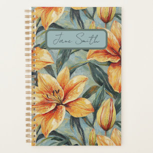 Elegant Yellow Lily Student Planner