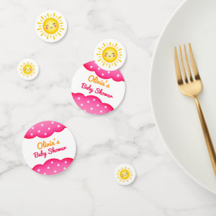 Elegant Yellow Little Sunshine Baby Girl Shower Confetti