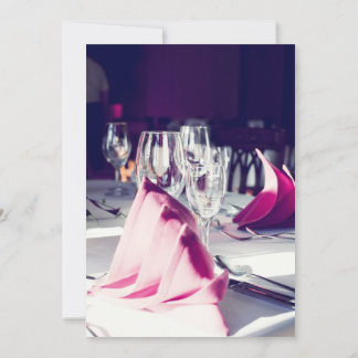 Elegant Yellow Napkin Formal Banquet Dinner Weddin Invitation