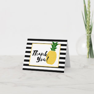 Elegant Yellow Pineapple Thank You Card