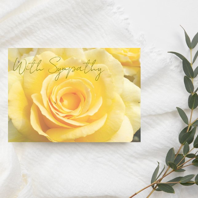 Elegant Yellow Rose Sympathy Card (Creator Uploaded)