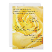 Elegant Yellow Rose Wedding Invitations