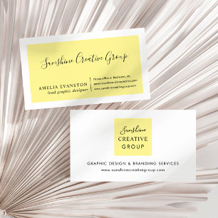Elegant Yellow Script Professional Modern Business Card
