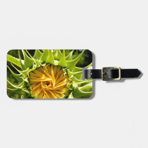 Elegant yellow sunflower photo luggage tag