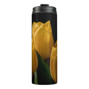 Elegant yellow tulips thermal tumbler
