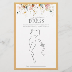 Elegant Yellow Wildflower Bridal Shower Game