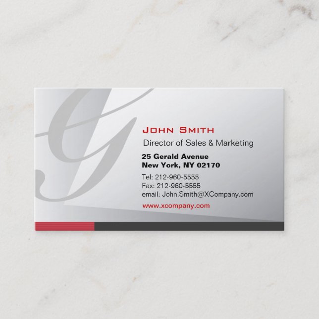 Elegant Yet Contemporary Business Card Design (Front)