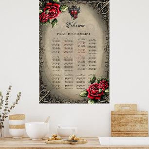 Elegant yet mystical gothic heart  poster