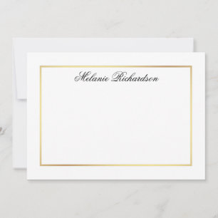 Elegant Yet Simple - Choose Size - Gold Frame Card