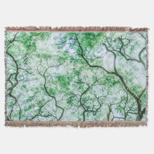 Elegant yet Spooky Leaves & Branches Throw Blanket