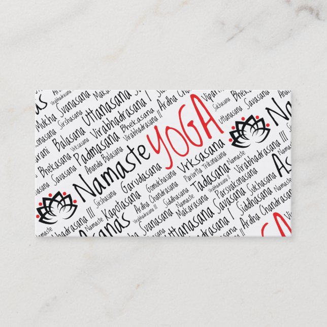 Elegant Yoga Centre / Yoga Business / Teacher's Business Card (Front)