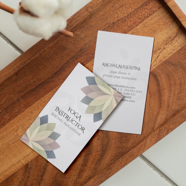 Elegant Yoga Colourful Lotus Om Symbol Mandala Business Card (Creator Uploaded)