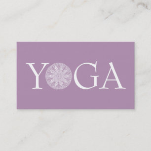Elegant Yoga Instructor Card   Mandala Design
