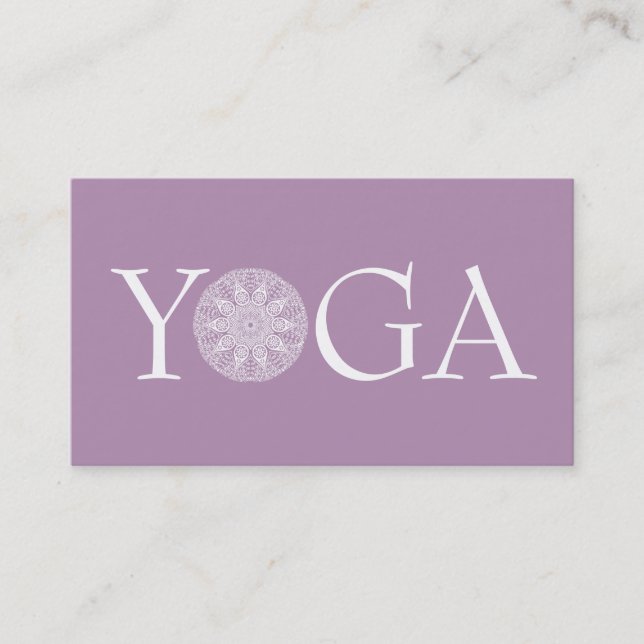 Elegant Yoga Instructor Card | Mandala Design (Front)