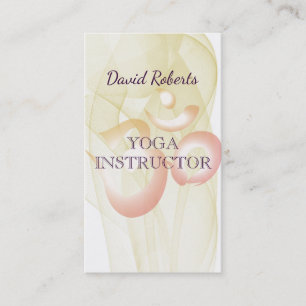 Elegant Yoga Instructor Om Symbol Business Card