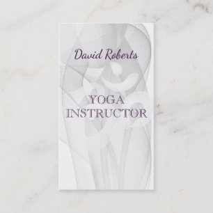 Elegant Yoga Instructor Om Symbol Business Card