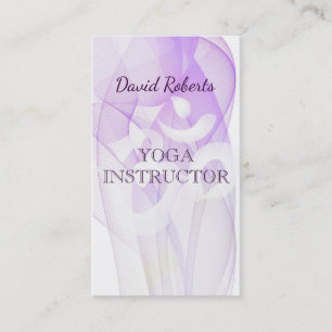 Elegant Yoga Instructor Om Symbol Business Card