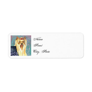 Elegant Yorkie Return Address Label
