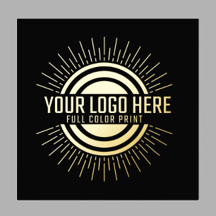 Elegant Your Logo Here Gold Foil Prints