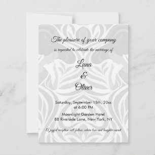 Elegant Yumeji-Inspired Wedding Invitation MOMO Postcard