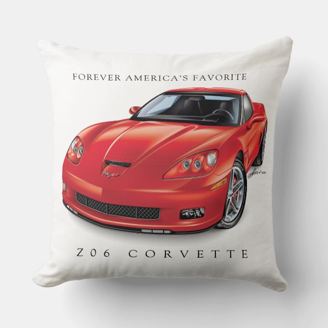 ELEGANT Z-06 VETTE ILLUSTRATION CUSHION (Front)