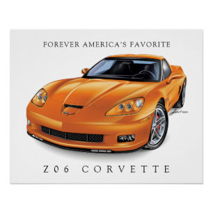 ELEGANT Z-06 VETTE ILLUSTRATION POSTER