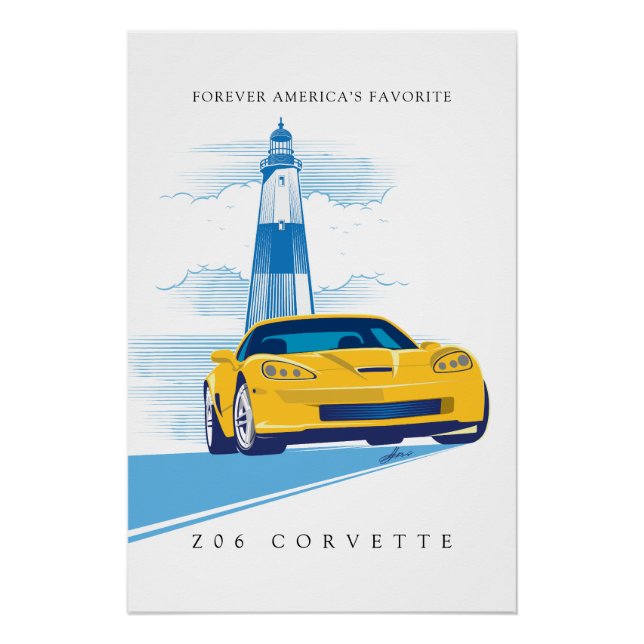 ELEGANT Z-06 VETTE ILLUSTRATION POSTER (Front)