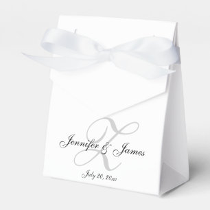 Elegant Z Monogram   Wedding Favour Boxes