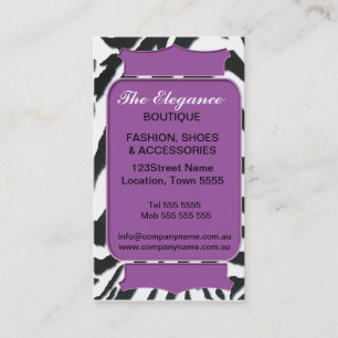 Elegant Zebra Pattern Business Card