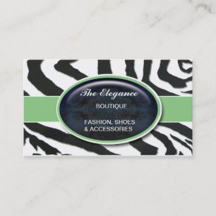 Elegant Zebra Pattern Business Card