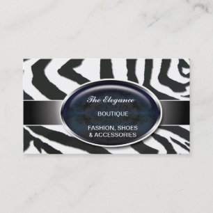 Elegant Zebra Pattern Business Card