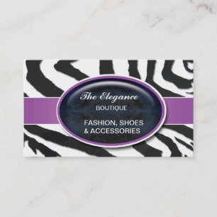 Elegant Zebra Pattern Business Card