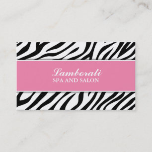 Elegant Zebra Print Fashion Stylist Makeup Artist Business Card