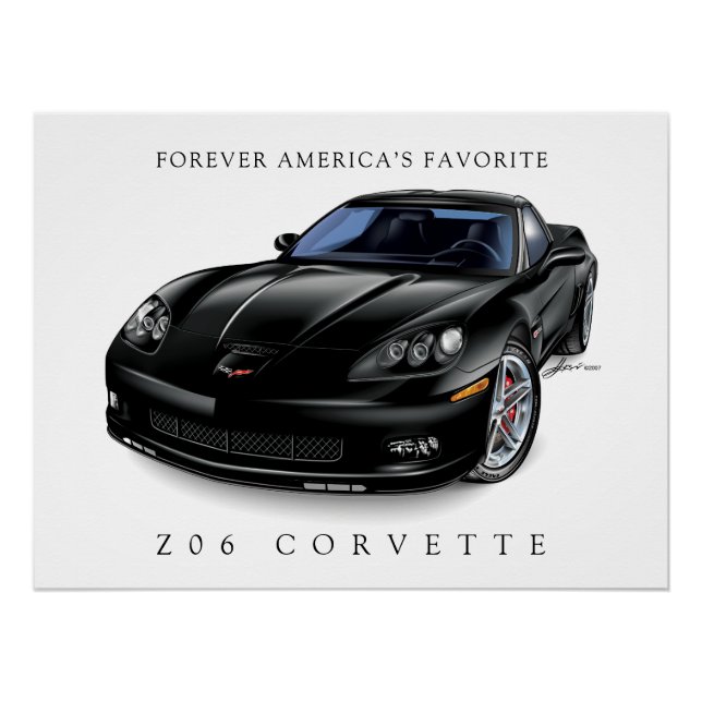 ELEGANT ZEE-O SIX AUTOMOBILE ILLUSTRATION POSTER (Front)