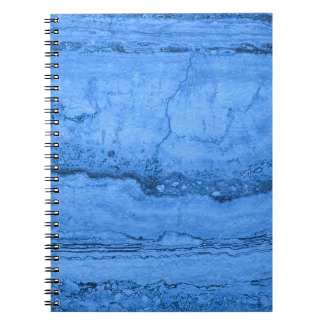 ElegantBlue Granite pattern blue marble  Notebook (Front)