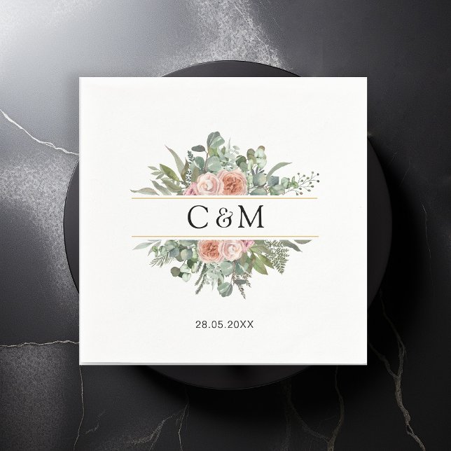 Elegante Boho Pastel Eucalyptus  Napkin (Creator Uploaded)