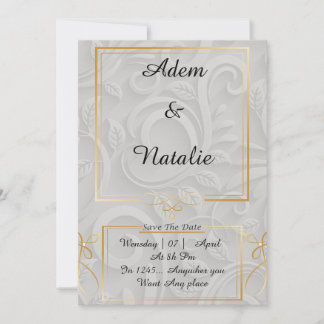 élégante carte d'invitation invitation