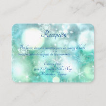 Elegante Copo de Nieve Tarjeta de Recepción