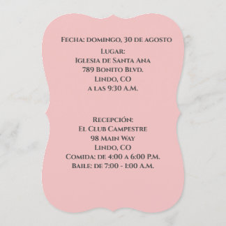 Elegante Invitacion de Quince Años - Quinceanera Invitation