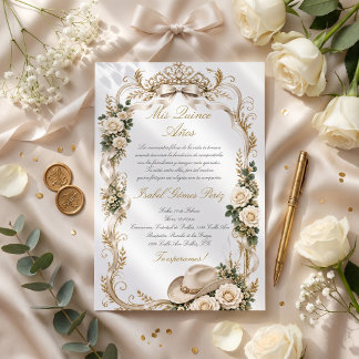 Elegante Quinceanera vaquera Invitation
