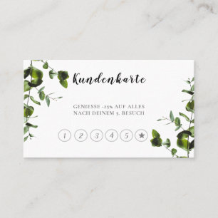 Elegante Treuekarte mit Grünem Touch Loyalty Card